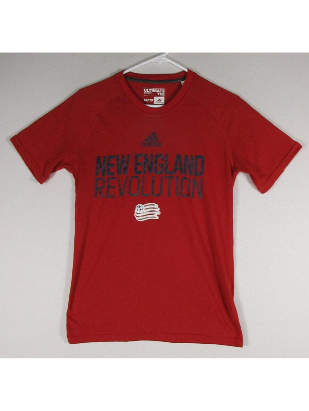 Adidas New England Revolution Performance T-Shirt Short Sleeve Size XS Red